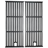 Music City Metals 63182 Matte Cast Iron Cooking Grid Replacement For Gas Grill Models Perfect Flame GSC3318 And Perfect Flame GSC3318N, Set Of 2