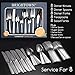Brightown 45-Piece Silverware Flatware Cutlery Set in Ergonomic Design Size and Weight, Durable Stainless Steel Tableware Service for 8, Dishwasher Safe