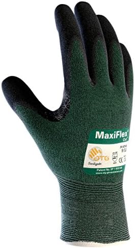 MaxiFlex Cut 34-8743/XL Seamless Knit Engineered Yarn Glove with Premium Nitrile Coated Micro-Foam Grip on Palm and Fingers