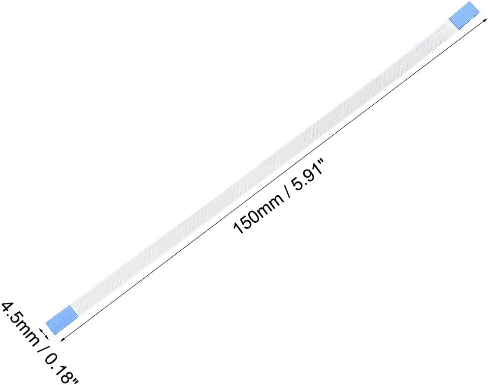 sourcing map Flexible Flat Cable, 8 Pins 0.5mm Pitch 150mm FPC FFC Flexible Ribbon Cable for LCD TV DVD Player Laptop 5Pcs (A Type) - Image 4