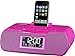 Sangean RCR-10 FM-RDS (RBDS) / AM/Aux-in Digital Tuning Atomic Clock Radio Compatible with 30 Pin iPod or iPhone (Pink) WITH FREE BLUETOOTH MUSIC RECEIVER (Renewed)thumb 4
