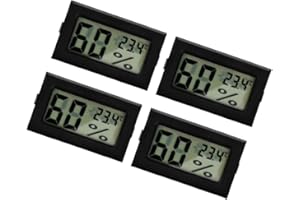 PLAFOPE 4pcs Mini and Hygrometer LCD Temperature and Humidity for Indoor Greenhouse Use