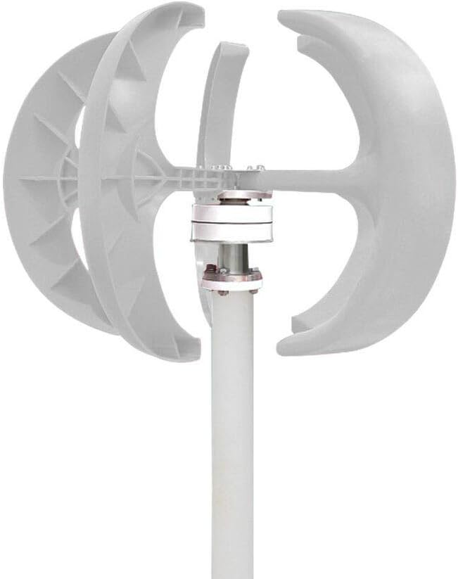 HanSemay 400W 12V Lantern Wind Turbine Generator Vertical Axis 5Blades with Controller