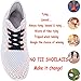 No Tie Shoelaces with Elastic Band and Stainless Steel Tabs, Ceratown No Knot Tieless Stretch Replacement Shoelaces for all Kid and Adult Shoes Color: White