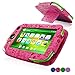 ACdream LeapPad Platinum Case, PU Leather Cover Case for Leapfrog LeapPad Platinum Kids Learning Tablet (NOT FIT LeapPad3), Hot Pink Pattern
