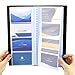 JPSOR Business Card Organizer Business Card Holder Book, 340 Cards Black Business Card Binder, Business Card File Name Card Holder for Office Use