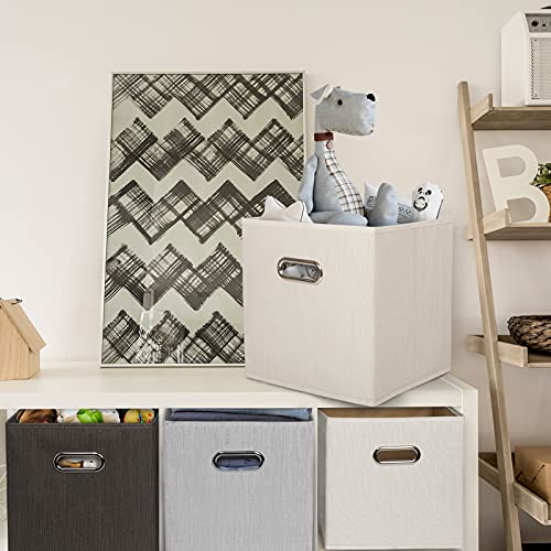 EXTREE Cube Storage Bins 11 inch Collapsible Foldable Cubby Bins 12x12
