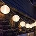 LampLust String Lights Paper Lanterns with Lights, 10 White Mini Chinese Lanterns, 3 Inch Diameter, 7 Ft Lantern String Lights Bedroom, Plugin Outdoor Waterproof Paper Lantern Party Decorations
