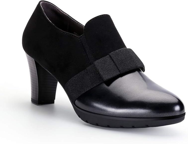 ladies black leather shoe boots