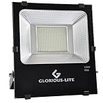 GLORIOUS-LITE LED Flood Light, 150W(750W Halogen Equiv) Outdoor Led lights, IP66 Waterproof Security Light, 6500K Daylight White, 11000lm, 110V