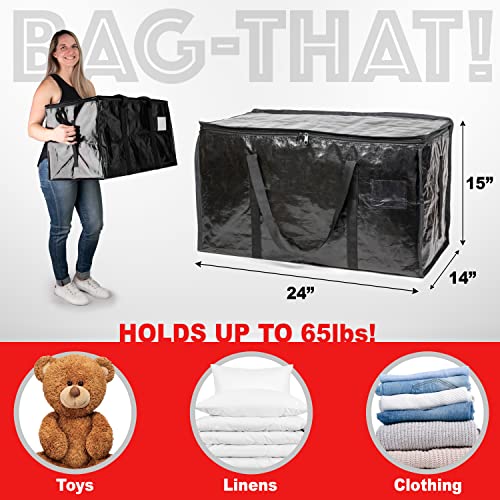 BAGTHAT! 6 & 10 QTY Black Moving Bags Extra Large Heavy Duty Storage