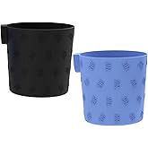 Rich&Ray Magnetic Cup Sleeve, 8oz Reusable Silicone Sleeve Without Cups, Stainless Steel Cup Sleeve Suitable for Water Cooler and Refrigerator, 2 Pack (Cups Not Included)