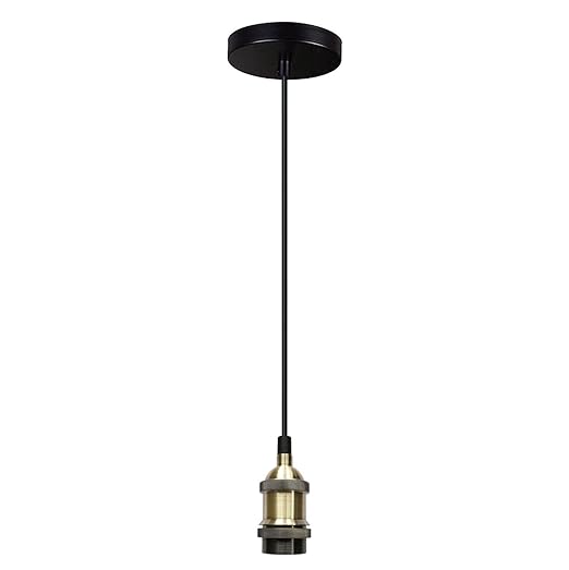 Huahan Vintage Retro Hanging Pendant Light Kit With E27 Bayonet