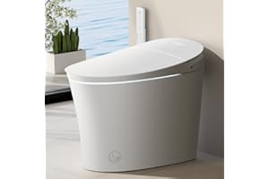 EPLO Smart Toilet Bidet,Auto Open Close,Foam Shiled,1000 Gram MaP Flush Score,Men's Auto Urinal Flush,Moving Dryer,ADA Comfort Chair Height,Heated Seat,Elongated Toilet with Tank Built in E18MAX
