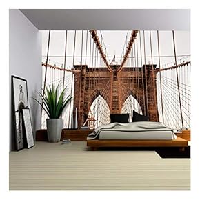 Brooklyn Bridge, New York, USA - Removable Wall Mural | Self-Adhesive Large Wallpaper - 66x96 inches