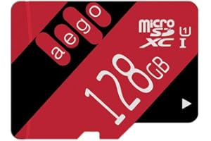 AEGO 128GB Micro SD Card UHS-1 Micro SDXC Card Class 10 with Adapter for Camera/Dash Cam/Drone-U1 128GB