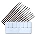 Detail Paint Brush Set and Paint Palette - 12 Detail Brushes, 1 Palette. Brushes are Handmade Miniature Brushes for Acrylic, Oil, Watercolor, Gouache.
