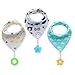 Baby/Toddler Bandana Teething Bibs 3-pack ,Made with 100% Organic Cotton, Super Absorbent and Soft (Unisex)