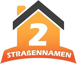 RJWprint Mülltonnen-Aufkleber Personalisierbar mit Adresse/Straßennamen 15 x 12 cm, 4 Stück