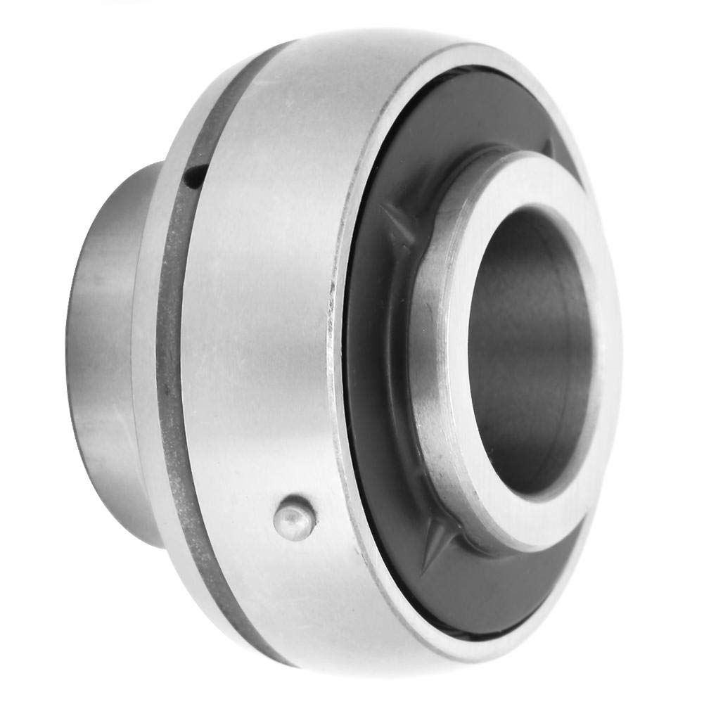 Keenso Insert Bearing, 1Pcs Ball Bearing Insert UC204 20mm Bearing Steel for Transportation Construction Agricultural Machine Mechanical Drives