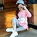 Little Girls Cute Long Sleeve Top Pant Clothes Set Pink fox 8-9 Years 8-9 Years