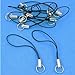 Cell Phone Strap Black/ Silver Tone Split Ring (10)