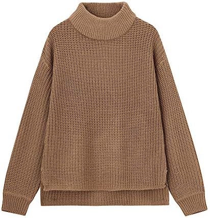 子供 女の子 ニット セーター 長袖 キッズ ガールズ 片畦編み モックネック ドロップショルダー ハイネック 無地 ウォッシャブルニット プルオーバー Mh697 802