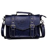 ECOSUSI Retro Faux Leather Crossbody Shoulder Messenger Bag