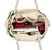 Malirona Beach Canvas Travel Tote Bag (Green Stripes)