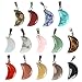 ALEXCRAFT 14 PCS Crescent Moon Stone Charms for Jewelry Making Healing Crystal Pendant Charm Chakra Reiki Stones Bulk for Necklace Earrings Bracelets Jewelry Making