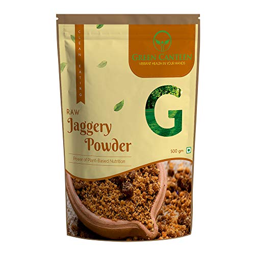 Green Canteen Jaggery Powder Vegan and Gluten Free 500gm (No Preservatives, No added Colour, No Impurities, No added Flavour)