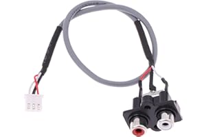 YWMJZEU Audio Signal Cable 2 RCA to Xh2.54mm 3-pin Audio-Video Converter Plug Portable RCA Socket Built-in