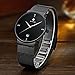 Tamlee Men Black Plated Slim Case Stainless Steel Waterproof
