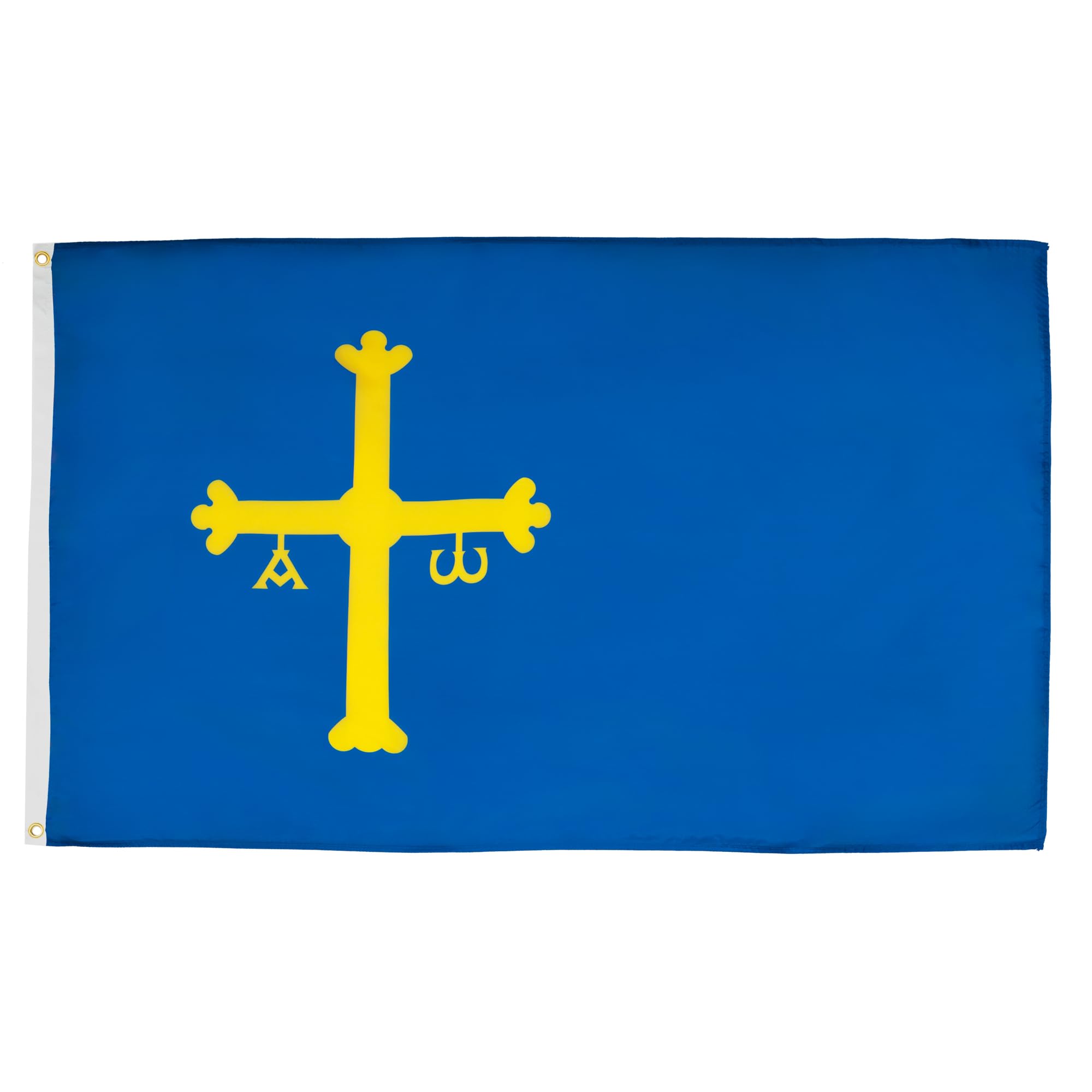 AZ FLAG - Asturias Flag - 2x3 Ft - 100D Polyester Spanish Region Of Principado De Asturias Banner with Two Metal Grommets - Fade Resistant - Vivid Colors - 2' x 3' Feet - 90x60 Cm — image 1