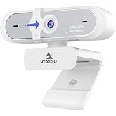 NexiGo N660P (Gen 2) 1080P 60FPS Webcam with Software Control, Dual Microphone &amp; Cover, Autofocus, HD USB Computer Web Camera, for OBS/Zoom/Skype/FaceTime/Teams/Twitch, White