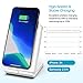 Vebach Fast Wireless Charger Aluminum Frame,Merak1 USB C Qi Certified Wireless Charging Stand,7.5W for iPhone 13 Pro Max/12 Pro Max/XS/XR/X/8Plus,10W for Galaxy S10/S10Plus/S10E/S9/S8 - Silver