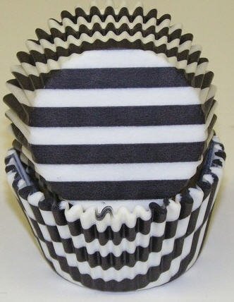 CakeSupplyShop Black and White Stripe