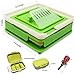 DAILY DELUX English Version #0 Capsule Holder with Tamper (Free Pill Box & Screwdriver), 100 Holes Tray for Size 0 Capsules, Filling Tools (Green #0)