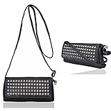 Gottowin Women's Leather Purse Wallet Clutch Handbag Cross-body Bag Organizer w/ Wrist Strap +Card Holder