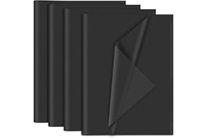 NEBURORA 120 Sheets Black Tissue Paper 35 x 50 cm Black Wrap Paper Sheets for Gift Bags Packaging Floral Filler Crafts Birthd
