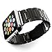 iWatch Band 42mm - MixcTech Stainless Steel Wrist Bracelet Clasp with Milled Polishing Shiny Solid Connector Buckle Strap for iWatch (Black)