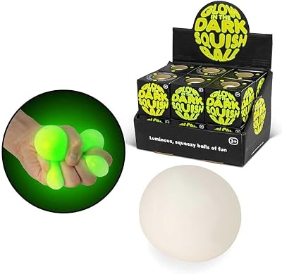 Glow in Dark Squish Ball 6cm Assorted Fidget Stress Relief Toy