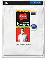 Hanes Men's V-Neck T-Shirts - White