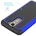 LG K8 Case, LG Escape 3 Case, LG Phoenix 2 Case, NOKEA [Shock Absorption] Hybrid Armor Defender Protective Case Cover for LG Escape 3 / LG Phoenix 2 / LG K8 (Blue)