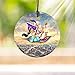 Trend Setters Disney – Aladdin – Princess Jasmine – Flying Carpet Ride - Thomas Kinkade – 3.5” Starfire Prints Hanging Glass Print Accessory - Ideal for Gifting and Collecting Ltd.