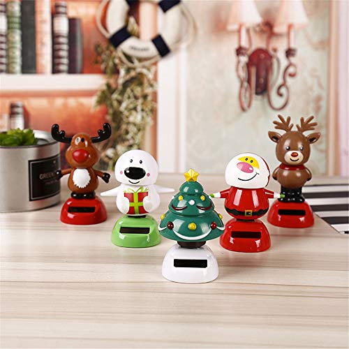 image for POTENCO ABS Solar Powered Dancing Christmas Santa Claus Snowman Decora