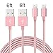 Lightning Cable 6Ft, 2Pack Nylon Braided Durable 8 Pin Lightning to USB Charger for iPhone 7/7+/6/6+/6s/6s+/5/5s/5c/SE, iPad and More
