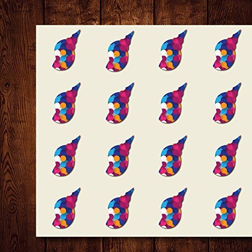 Banded Tulip Sea Shell Craft Stickers, 44 Stickers at 1.5 Inches, Great Shapes for Scrapbook, Party, Seals, DIY Projects, Item 1321728
