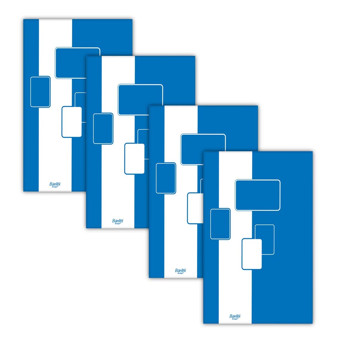 4 x A4 Squared Notebook/Letter Pad - 100 Sheets - Bantex Budget