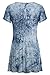 BEPEI Women Summer Tunic Tops for Leggings, Short Sleeves Blouses Blue L